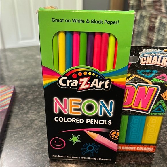 Rainbow Pencils & Neon Colored Pencils & Neon Sidewalk Chalk - Assorted Colors - Picture 3 of 9